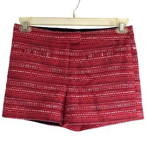 Cynthia Rowley Women’s Mid-Rise 3.5” Tweed Shorts, Red Size 2